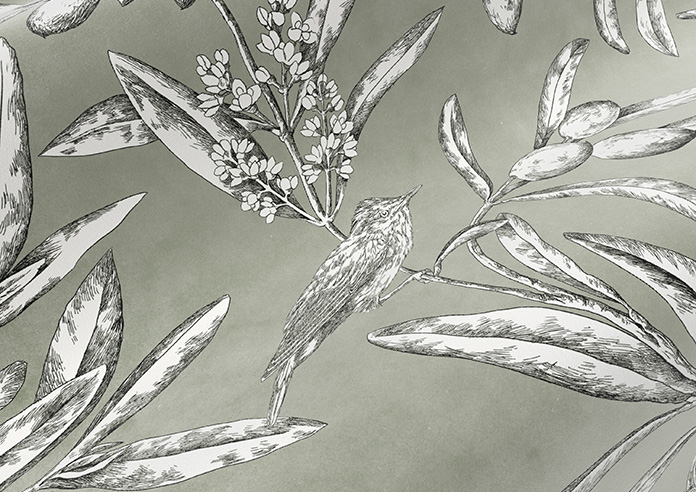 Aviary Velvet, Spruce - Twist&Fit Roman Blind - Image 4